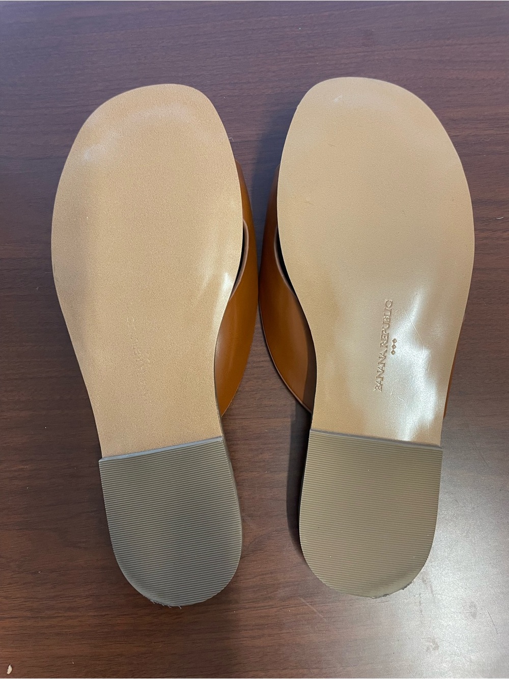 Banana Republic Brown Leather Slide Sandals - Picture 3 of 4